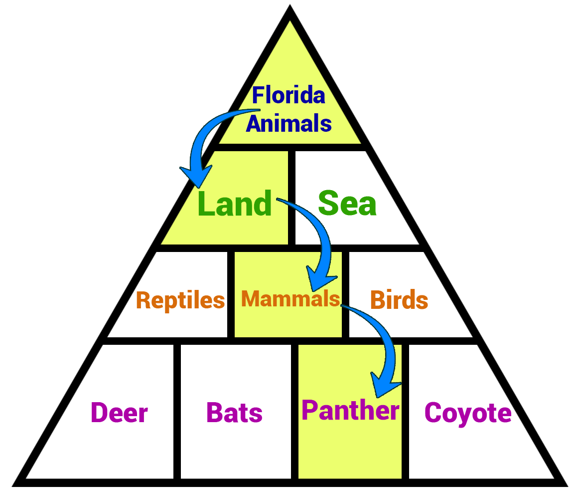 Internal linking pyramid example