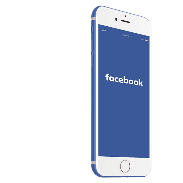 Iphone with Facebook Logo