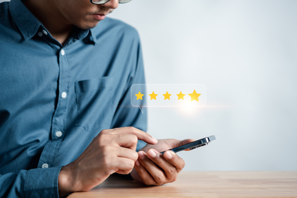 Customer satisfaction feedback review concept